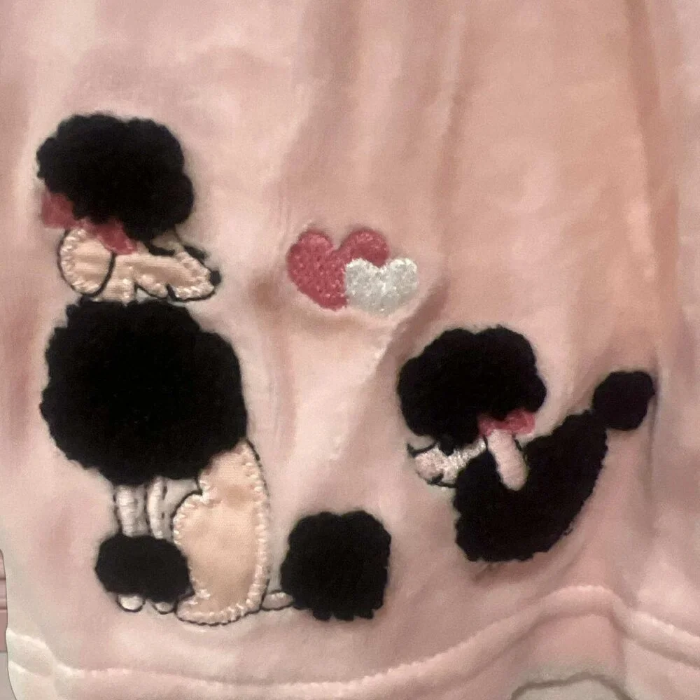 Gymboree NWT Tres Chic Pink Poodle Dog Velour Hoodie Jacket & Pants 18- 24 mos